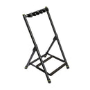Vista frontal del soporte Gravity GGSMG03 para 3 guitarras eléctricas o acústicas.
