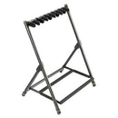 Vista frontal del soporte Gravity GGSMG05 para 5 guitarras eléctricas o acústicas