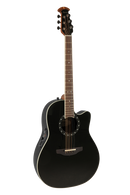 Ovation Celebrity Pro 2771AX-5-G – Vista frontal guitarra electroacústica negra.