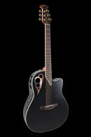 Guitarra electroacústica Ovation Celebrity Elite Deluxe CDX40-5-G color negro Deep Contour