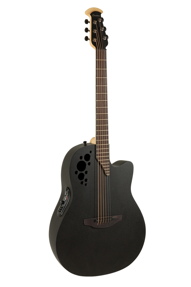 Guitarra electroacústica Ovation Elite TX 2078TX-5-G Black Textured