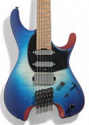 Vista frontal del cuerpo de la Ibanez QX54QM en color Blue Sphere Burst