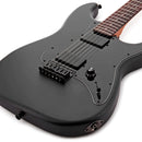 Cuerpo de tilo negro mate Jet Guitars JS-400 MBK R con doble humbucker