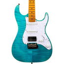 Cuerpo de tilo con tapa de maple flameado Jet Guitars JS450 Ocean Blue