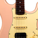 Pastillas cerámicas HSS en guitarra Jet Guitars JS404 Shell Pink