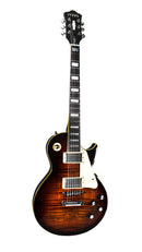 Guitarra eléctrica Mars Single Cutaway Arch Top color Violin Sunburst con tapa quilted maple