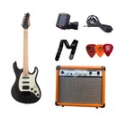 Paquete Guitarra Electrica Mars Black Con Amplificador Recagable EAG20