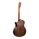 Vista frontal Martin GPC-X2E Ziricote con tapa de sapele