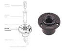 Medidas sistema antigolpes SHURE A400SM para micrófonos MX412 y MX418