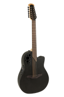 Guitarra Ovation Celebrity Pro 2058TX-5-G negra, docerola de 12 cuerdas electroacústica