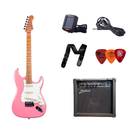 Paquete Guitarra Electrica Jet JS-300 Pink Con Amplificador 10 Watts Latino