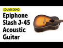 Guitarra Electroacustica Epiphone Slash J-45 November Burst con estuche EISLASHJ45NVNH3