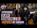 Guitarra Electroacustica Epiphone J-45 Slash Vermillion Burst con estuche EISLASHJ45VMNH3
