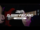 GUITARRA ELECTRICA JET GUITARS JS-1000V VULCANO TRANSPARENT RED