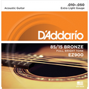 Cuerdas D'addario EZ900 Guitarra Acustica Metal Calibre .10-.50