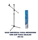 Base Para Microfono Con Boom Y Soporte para Celular MT115