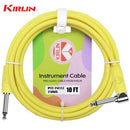 Cable Kirlin  Plug Para Instrumentos, color amarillo IPCC-242-10-FT-LE