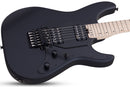 Detalle de las pastillas EMG RetroActive Hot 70 y puente Floyd Rose en la Schecter Sun Valley Satin Black.