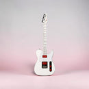 Guitarra eléctrica SQOE Premium Custom SETL1008-WH Red Devil con estuche rígido.