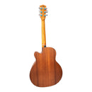 Vista Trasera Guitarra electroacústica Symphonic GS-2C tipo 3/4 con acabado mate