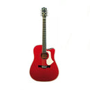 Vista frontal de la guitarra Tagima Andes color candy apple satin