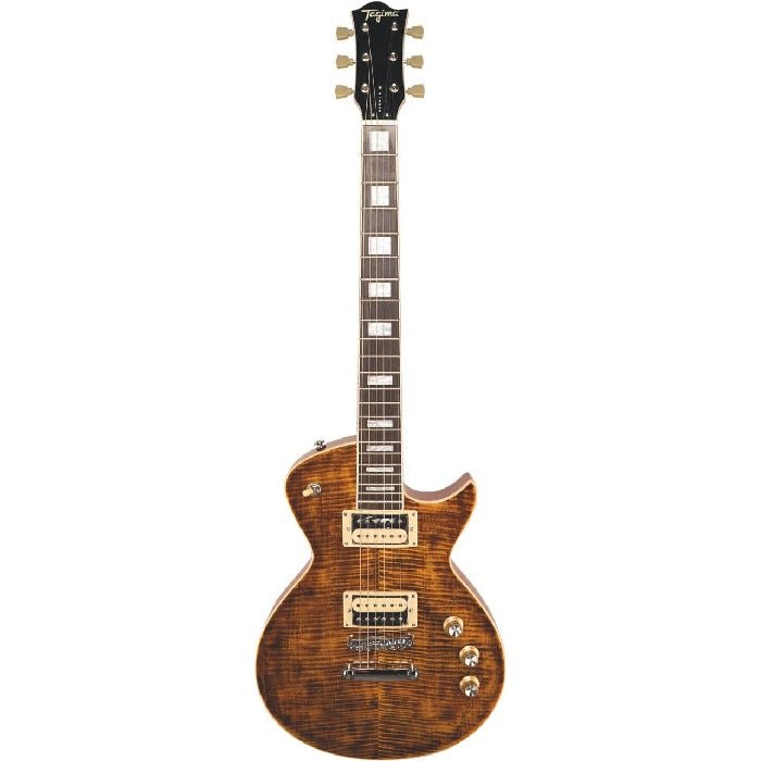 Vista frontal de la guitarra Tagima Mirach Transparent Amber