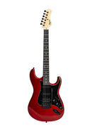 Guitarra Tagima Sixmart Sparkling Candy Apple vista frontal con efectos integrados