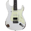Guitarra eléctrica Tagima TGA-580 Olympic White con acabado relic