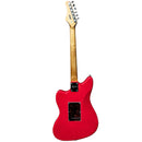Vista trasera completa de la guitarra Tagima TW-61 tipo Jaguar color fiesta red