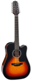Guitarra electroacústica Takamine GD30CE-12 Sunburst de 12 cuerdas.