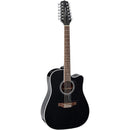 Docerola Takamine GD38CE BLK electroacústica de 12 cuerdas color negro con refuerzo