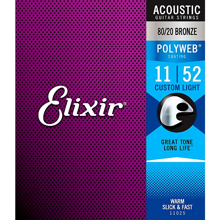 Cuerdas Elixir 11-52 Acoustic 11025 Polyweb