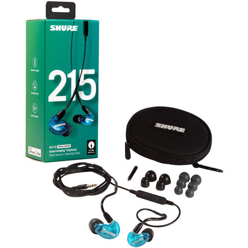 Audífonos in-ear con manos libres azul SE215SPE-B-UNI SHURE