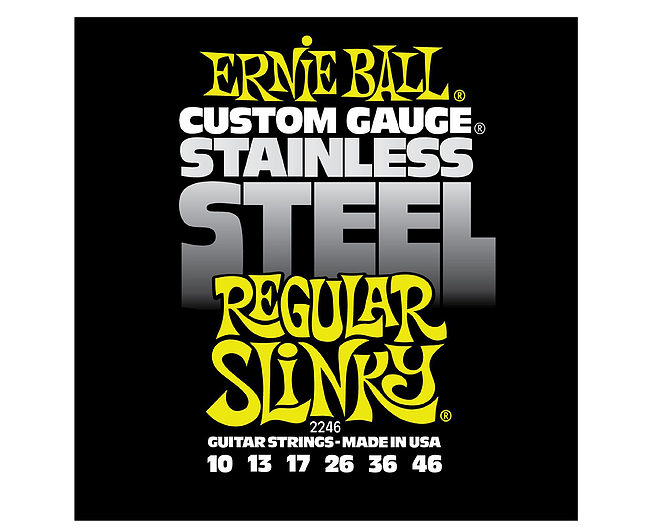 Cuerdas guitarra eléctrica Ernie Ball slinky stainless steel 2246