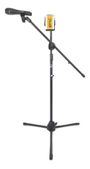 Pedestal para Micrófono con Soporte para Tablet y Celular KST112