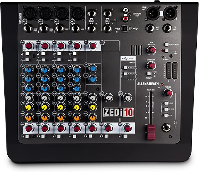 Mezcladora Allen And Heath ZEDI-10 Con Efectos e Interfaz USB