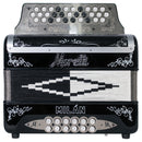 ACORDEÓN MORETTI BOT. MOD. MILAN GCF NEGRO