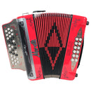 ACORDEÓN MORETTI BOT. MOD. MILAN GCF ROJO