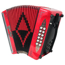 ACORDEÓN MORETTI BOT. MOD. MILAN GCF ROJO