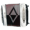 ACORDEÓN MORETTI BOT. MOD. MILAN GCF BLANCO