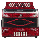 ACORDEÓN MORETTI BOT. MOD. TURIN GCF ROJO