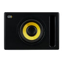 Subwoofer KRK S8.4 de 8 pulgadas visto desde el frente con rejilla protectora