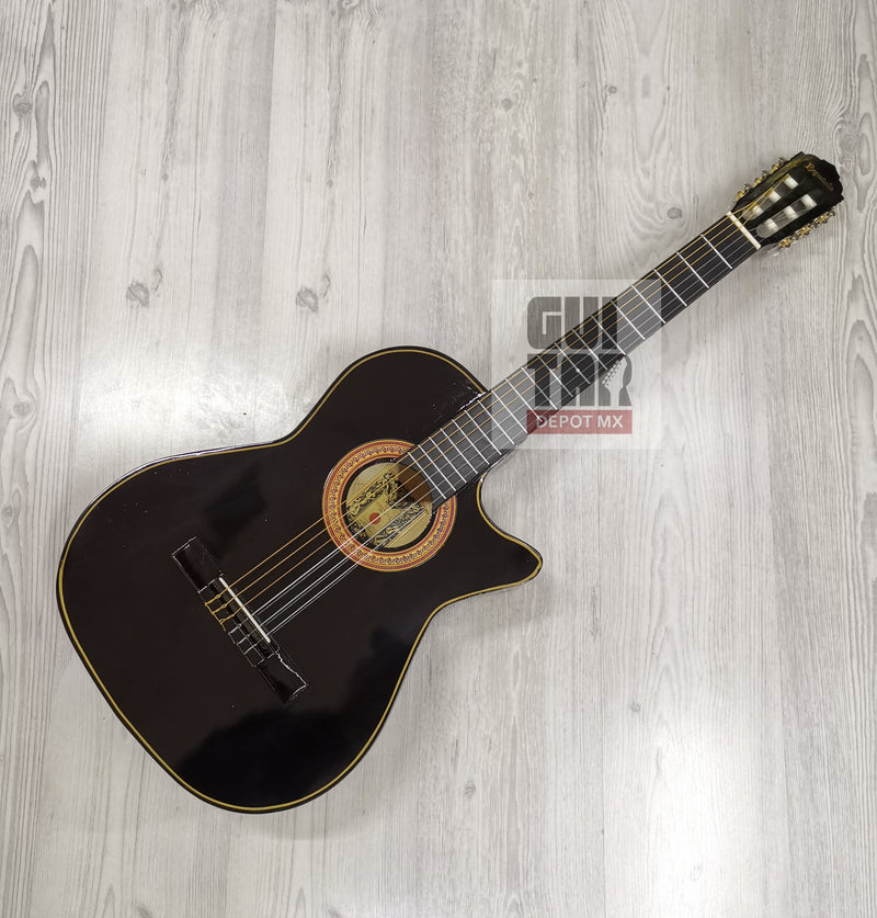 Guitarra La Española color negro con corte