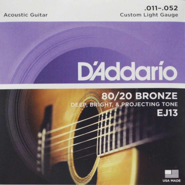 Cuerdas D'addario 11-52 para guitarra electroacustica EJ13