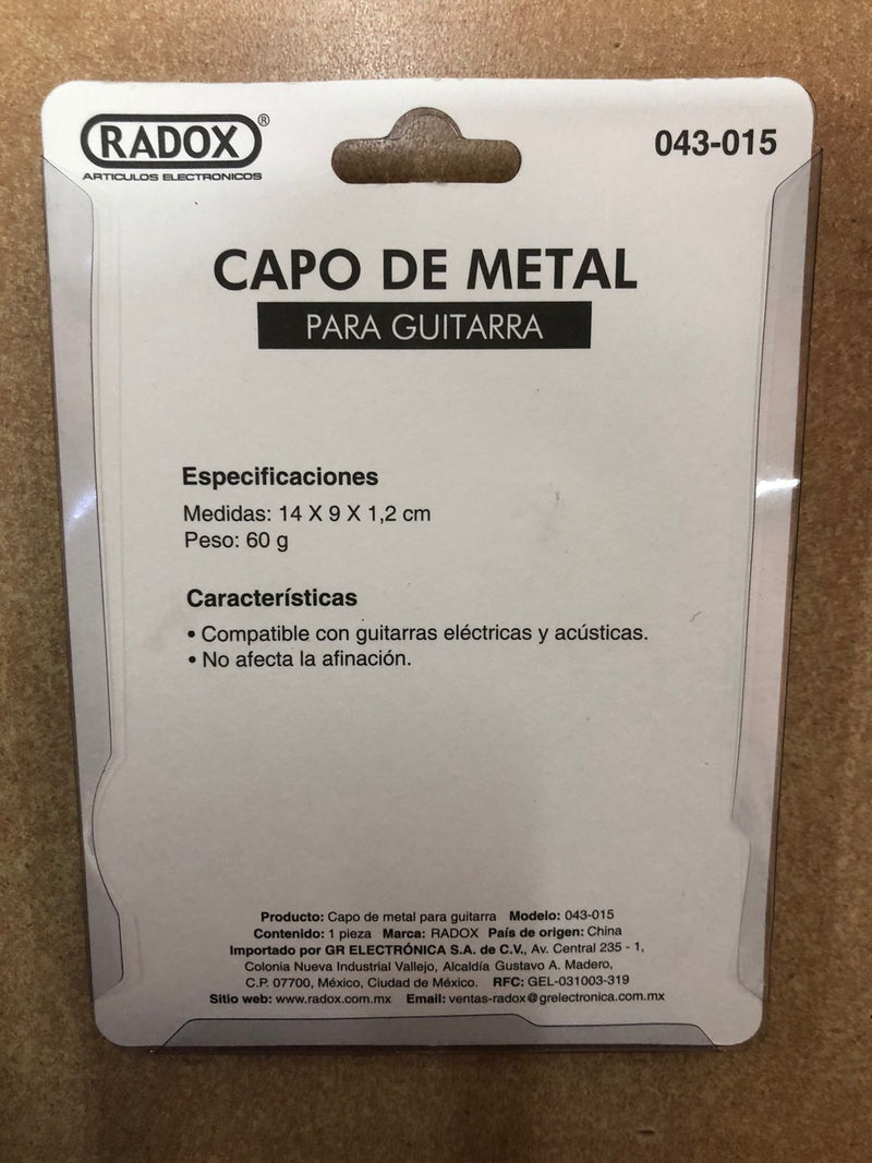 Capo de Metal Para guitarra Radox  043-015