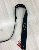 Strap/Tahalí Kidam De Gamuza Bordado Cristiano