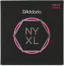 Juego de cuerdas D'Addario NYXL0942 Super Light calibre 09-42 para guitarra eléctrica.