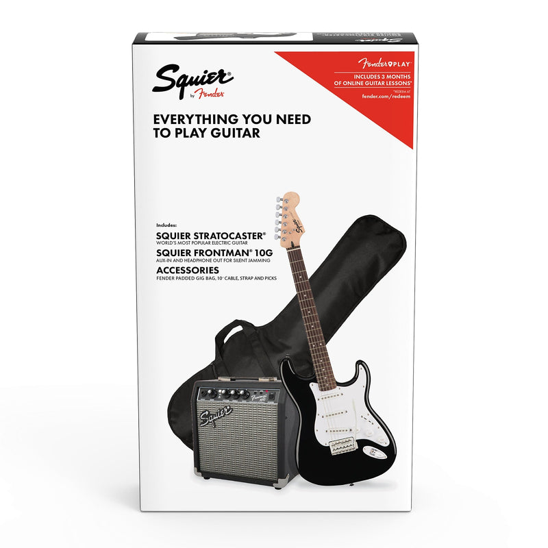 Paquete Guitarra Fender Squier Stratocaster Negro 0371823006