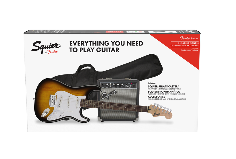 Paquete Guitarra Electrica Squier Stratocaster Sunburst 0371823032