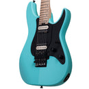 Detalle del puente Floyd Rose Hot Rod y pastillas EMG RetroActive de la Schecter Sun Valley.